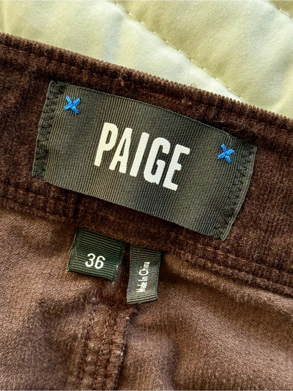 Paige Men’s Federal 34" Slim Straight Pant, Deep Woods (Brown) Corduroy – 36 - Picture 7 of 8